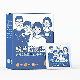 Hộp 100 Miếng Khăn Giấy Lau Kính Nano Chống Mờ Sương, Vân Tay, Bụi Bám