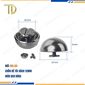 Chân đế túi xách, chân nấm túi xách 12mm cao cấp công nghệ Mạ điện Electroplating độ bền 5-8 năm