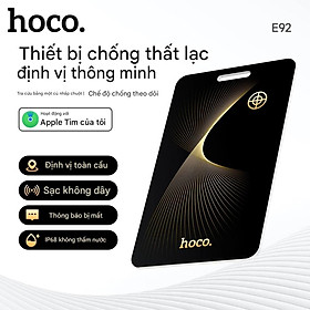 Mua Thiết bị định vị Hoco E92 tích hợp pin  có thể sạc lại bằng sạc không dây  chống nước IP68  dạng thẻ siêu mỏng  định vị toàn cầu chống thất lạc - Hàng chính hãng