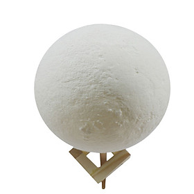 Đèn Ngủ Hình Mặt Trăng 3D Điều Khiển Từ Xa Với Giá Đỡ Bằng Gỗ (16 Màu)