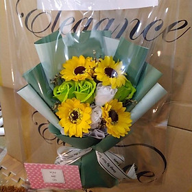 Mua Bó hoa sáp mix xinh. Tặng kèm túi  thiệp 
