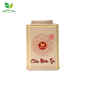 Hộp trà xanh Tân Cương Sương Mai 200g – 2 hộp sắt vuông Xanh và Trắng