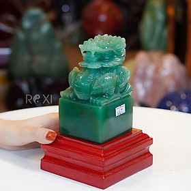 Mua Ấn rồng thạch anh xanh 1 39kg - cao 13cm