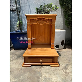 Mua Bàn thờ thần tài ông địa mẫu hiện đại mới nhất 48 x 68cm - Gỗ Gõ Đỏ