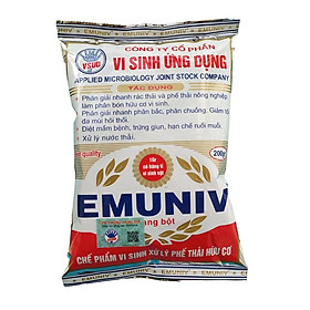 Vi sinh EMUNIV dùng để ủ rác, đậu tương, cá làm phân bón hữu cơ