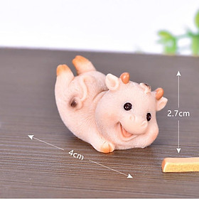 Mua KHO-HN * Mô hình Bò tham lam và dễ thương trang trí tiểu cảnh  terrarium  móc khóa  DIY
