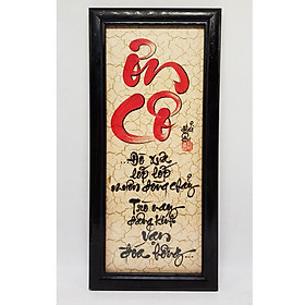Tranh Thư Pháp Chữ Ơn Cô MNV-TTP06