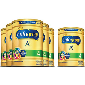 Combo 5 Lon Sữa Bột Enfagrow A+ 4 1.7kg - Tặng Lon Sữa Bột Enfagrow A+ 4 1.7kg