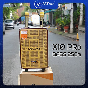 Loa kéo di động SUNYBOX X10 Pro,bass 25cm siêu trầm thêm 2 Micro không dây .Chiếc loa SUNYBOX với thiết kế mạnh mẽ vỏ gỗ, sang trọng, loa bass chắc, âm thanh hơn hẳn các loa ngang tầm giá.