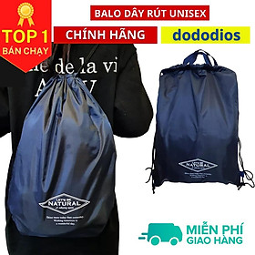 Balo dây rút unisex gấp gọn vải dù chống thấm nước - Chính hãng dododios - Tím Than