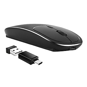 Portable 2.4G Wireless Mouse with USB Receiver Mice for PC Notebook Black