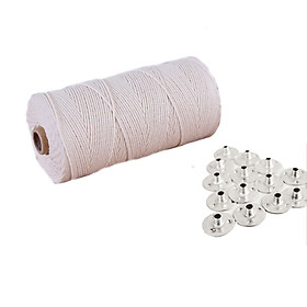 Combo bấc nến cotton và đế kẹp dùng làm nến thơm cao cấp, tặng mẫu thử tinh dầu Kobi
