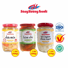 Combo 1 Hũ Dưa Món 450g + 1 Hũ Kim Chi 390g + 1 Hũ Củ Kiệu Ngâm Chua Ngọt