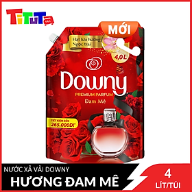 Hình ảnh Nước Xả Vải DOWNY Nước Hoa Cao Cấp Đậm Đặc Hương Đam Mê Túi 4L