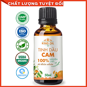Tinh dầu Cam ngọt 50ml nguyên chất từ thiên nhiên, thơm phòng, xông phòng, đuổi muỗi, khử mùi - KingOil