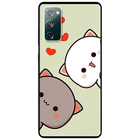 Ốp lưng dành cho Samsung A90 - Samsung S20 FE mẫu Hai Chú Mèo Trái Tim Đỏ