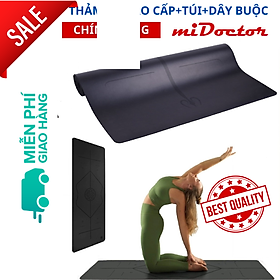 Thảm Tập Yoga Định Tuyến Da PU Cao Cấp Chính Hãng miDoctor + Túi Đựng Thảm Tập Yoga + Dây Buộc Thảm Yoga Định Tuyến