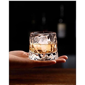 Mua Bộ 6 cốc thủy tinh đế lồi xoay 360 độ phong cách Châu âu cực sang trọng ( giao vân ngẫu nhiên )