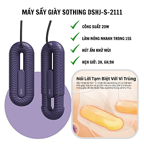 Máy Sấy Giày Sothing DSHJ-S-2111, Hút Ẩm Khử Mùi, Có Hẹn Giờ Tắt- Hàng Chính Hãng