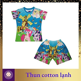 Bộ quần áo bé gái hình ngựa Pony từ 9-42kg - Vải thun cotton lạnh - Giặt không vỡ hình - Hương Nhiên