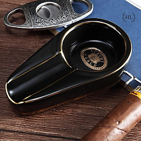 Gạt tàn Cigar (1 Điếu - Chất liệu Sứ) | GẠT TÀN CIGAR ĐƠN 1 ĐIẾU CHẤT LIỆU SỨ CAO CẤP