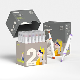 Bút Màu Dạ tập vẽ an toàn dễ tẩy rửa hãng Mideer - Mideer Washable Markers
