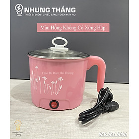 Nồi nấu mì siêu tốc, nồi lẩu điện mini 1-2 người ăn 1,8L size 18cm Lòng nồi inox an toàn LD-182