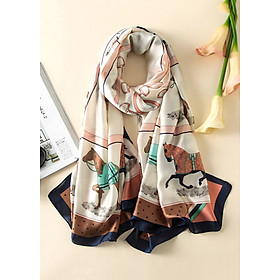 Khăn Choàng Cổ Lụa Hàng Châu Thời Trang - KLHC18103 (90 x 180 cm)