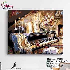 Mua Tranh sơn dầu tự tô số hoá Đàn dương cầm Piano mã SV0422