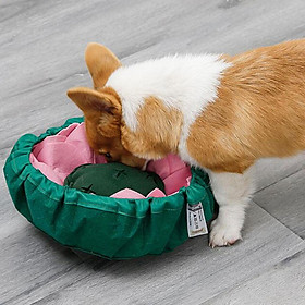 Lotus Pet Snuffle Mat Interactive Slow Feeder Bowl Puzzle Toys Dog Training