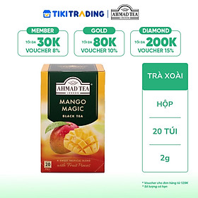 Trà xoài Mango magic Ahmad tea Hộp 2g x 20 túi nhôm