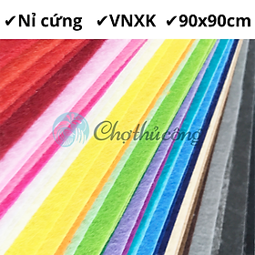 Hình ảnh Vải nỉ dạ VNXK 90X90cm (vải không dệt / vải dạ / felt) vải nỉ cứng làm đồ handmade, thủ công