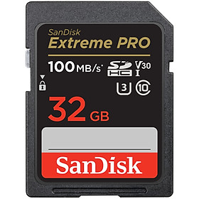 Thẻ nhớ SDHC SanDisk Extreme Pro SDSDXXO-032G U3 V30 32GB 100MB/s New 2022 - Hàng Nhập Khẩu