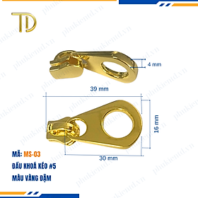 Đầu khóa kéo túi xách, đầu khóa kéo thay thế, đầu khóa kéo balo răng 5, Mạ điện độ bền 5-8 năm