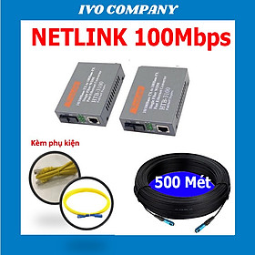 Mua Combo 500m Cáp Quang + Cặp Converter 100Mbps Kèm Phụ Kiện