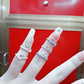Nhẫn bạc bé gái đính đá cao cấp YN JEWELRY