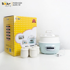 Mua (BẢN QUỐC TẾ) NỒI NẤU CHÁO  NINH  HẦM  HẤP CÁCH THỦY BEAR 2.5L (GỒM 5 NỒI SỨ  LỒNG HẤP)