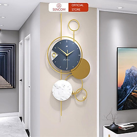 Mua Đồng hồ treo tường phòng khách độc đáo SENCOM  đồng hồ trang trí decor phong cách Bắc Âu - JT2183-36