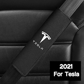 2 Cái/bộ Dây An Toàn Xe Hơi Dành Cho Mẫu Tesla Model 3 Mẫu Model S Model X Y 2021 Biến Lông Da Đeo Vai bảo Vệ Đệm An Toàn Dây Lưng