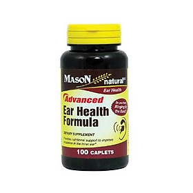Mason Natural Advance Ear Health Formula Bioflavonoids Plus 100 Caplets per Bottle Pack of 3 Total 300 Caplets