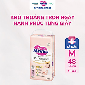Tã dán Merries First Premium cỡ M 48 miếng