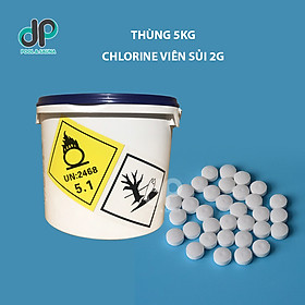 Mua 5KG TCCA VIÊN NÉN 2G -  Thùng 5 kg Clorine viên dạng sủi xử lý nước hồ bơi  Khử trùng sát khuẩn  phòng dịch tốt
