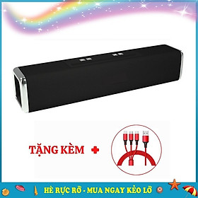 Loa Bluetooth LANITH L8 - Loa Phát Không Dây Cầm Tay - Loa To, Âm Thanh Cực Đã, Bass Siêu Trầm - Cổng Kết Nối Siêu Tiện Ích - Có Khe Đỡ Điện Thoại - Tặng Kèm Cáp Sạc 3 Đầu - Hàng Nhập Khẩu - LB000008-CAP000001