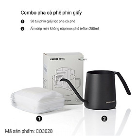 Combo pha cà phê phin giấy túi lọc Nhật Bản Cafede Kona S1