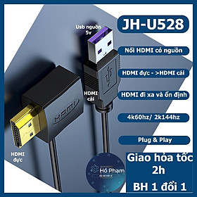 Mua Đầu nối HDMI HDMI có nguồn hỗ trợ 4k60hz từ hdmi đực sang hdmi cái - JH u528 - Hồ PHạm