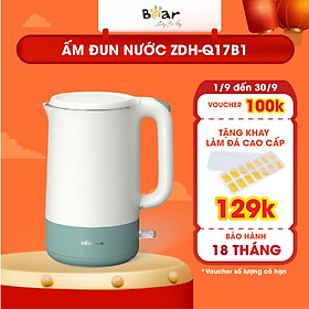 Ấm Siêu Tốc 1,7L Bear Công Suất Lớn, Bình Đun Nước Nóng Nhanh Pha Trà, Bền Bỉ ZDH-Q17B1 - Hàng Chính Hãng