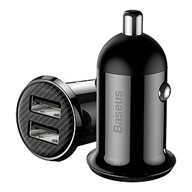 Mua Tẩu sạc 2 cổng USB dùng trên xe hơi Baseus Grain Pro Car Charger - Hàng chính hãng