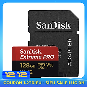 Thẻ Nhớ MicroSDXC SanDisk Extreme Pro V30 A2 170MB/s 128GB - Hàng Nhập Khẩu