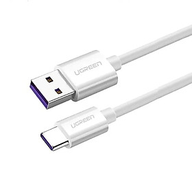 Ugreen UG40889US253TK 2M 5A màu trắng Dây USB sang USB Type-C vỏ ABS - HÀNG CHÍNH HÃNG