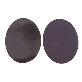 6pcs Oval Shape Iron-on Patch Suede Elbow Applique Cloth Badge Black